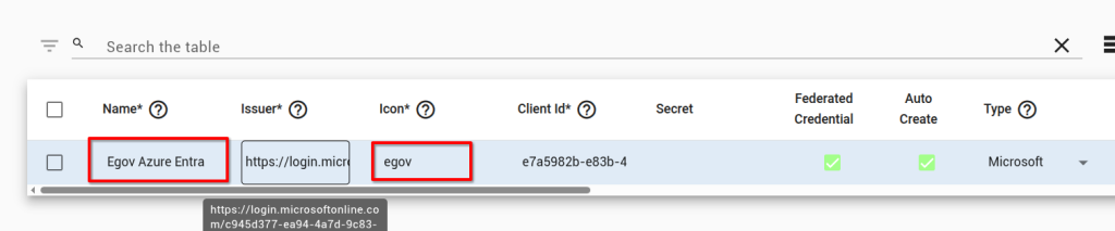 Azure Entra ID setup example using AnyX. The image shows the AnyX user interface with Azure Entra ID configured as an identity provider. Users can log in to AnyX using their existing Azure Entra ID credentials, simplifying access management and enhancing security.