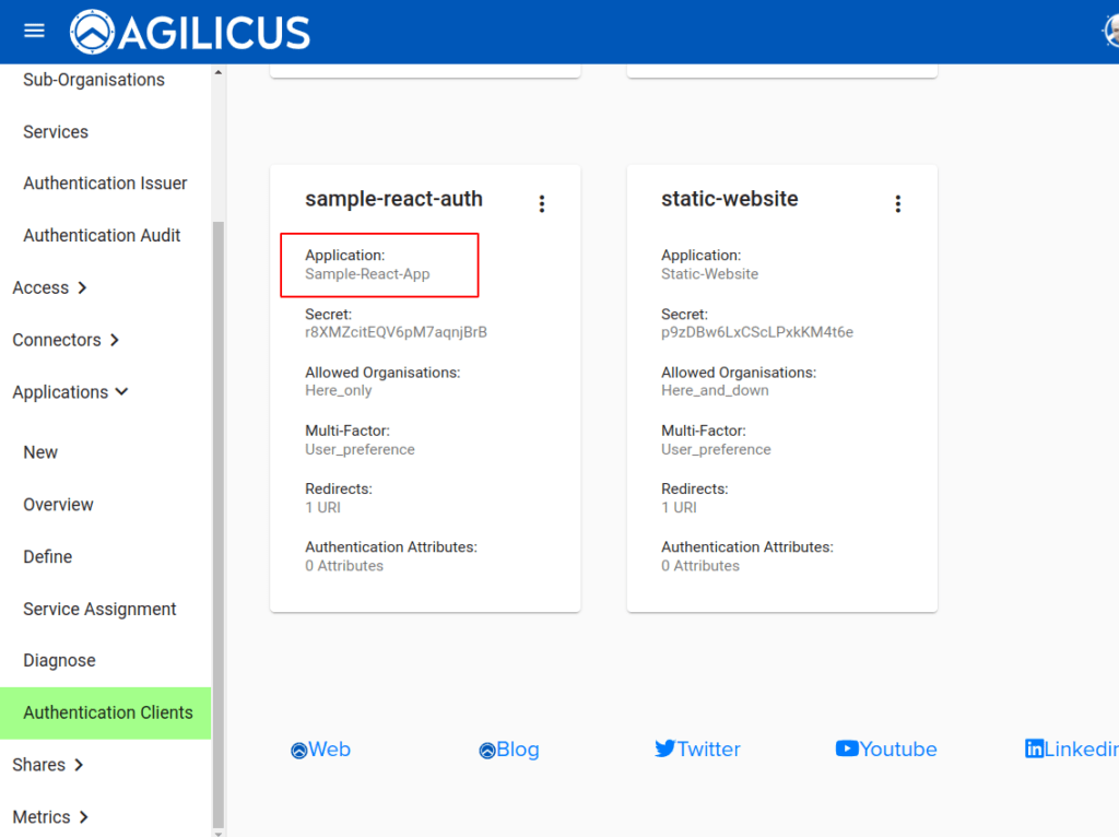 Sample React Application 10 51184d71 new application authentication client