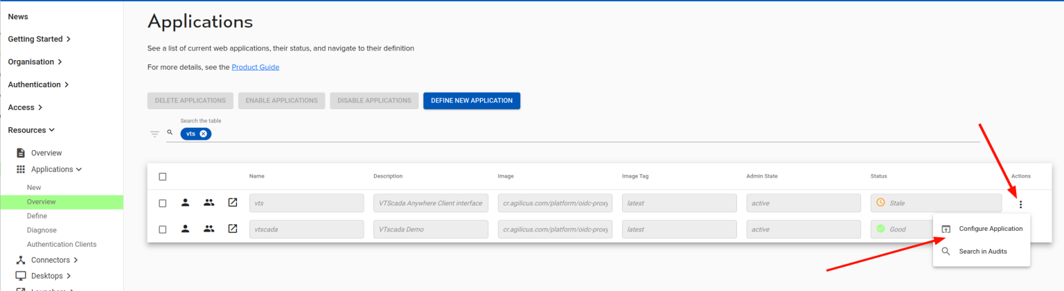 Connect to VTScada - Adding a Web Application - Agilicus